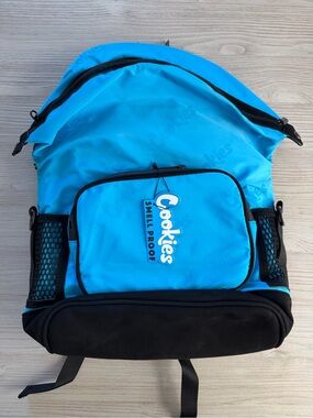 Cookies Smell Proof Men's Blue Satin Backpack